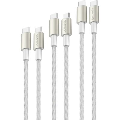 4smarts USB-kabel - 3m, Hvit, USB 2.0 & USB-C 4smarts USB-kabel - 3m, Hvit, USB 2.0 & USB-C