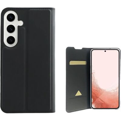 Coque Flip en Cuir Noir pour Samsung Galaxy S24 - Étui Téléphone Coque Flip en Cuir Noir pour Samsung Galaxy S24 - Étui Téléphone
