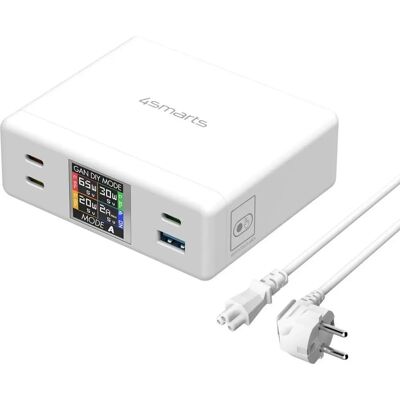 4smarts GaN DIY Mode 130W USB Oplader - Hvid 4smarts GaN DIY Mode 130W USB Oplader - Hvid