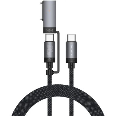 Kabel 4smarts MacSafe 3 i USB-C - 2m - Czarny, Szary Kabel 4smarts MacSafe 3 i USB-C - 2m - Czarny, Szary