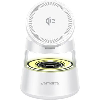 4smarts - 3-i-1 Wireless Charger - Hvid - Qi2 MagSafe - Wireless Charger 4smarts - 3-i-1 Wireless Charger - Hvid - Qi2 MagSafe - Wireless Charger
