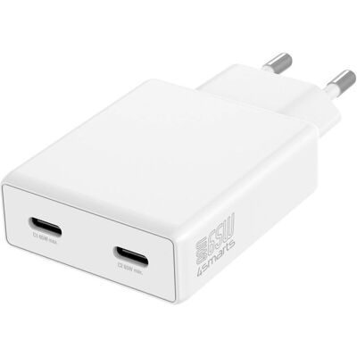 Ładowarka mobilna 4smarts 546065 - Dual USB-C, 65W, Biała Ładowarka mobilna 4smarts 546065 - Dual USB-C, 65W, Biała