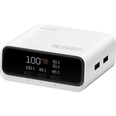 Ładowarka GaN 100W 4smarts 546100 - Szybkie ładowanie - Biały Ładowarka GaN 100W 4smarts 546100 - Szybkie ładowanie - Biały