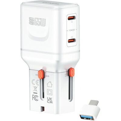 4smarts 541647 Uniwersalny adapter podróżny - 65W szybkie ładowanie, EU/UK/US/AUS 4smarts 541647 Uniwersalny adapter podróżny - 65W szybkie ładowanie, EU/UK/US/AUS