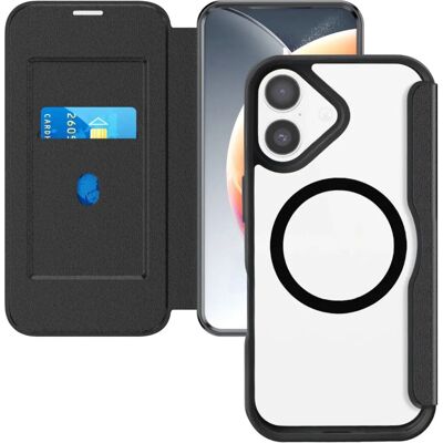Urban Pro Flip Cover til iPhone 17 - MagSafe Kompatibel - Gennemsigtig / Sort Urban Pro Flip Cover til iPhone 17 - MagSafe Kompatibel - Gennemsigtig / Sort