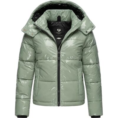 RAGWEAR Roobie Grau-Grün Hüfthoch Steppjacke - Jacke RAGWEAR Roobie Grau-Grün Hüfthoch Steppjacke - Jacke