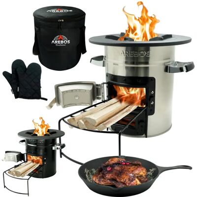 Arebos Rocket - Silver - Camping Stove Arebos Rocket - Silver - Camping Stove