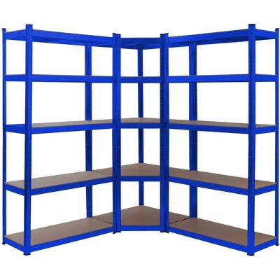 Set di scaffalature angolare resistente Arebos - Capacità 875kg Set di scaffalature angolare resistente Arebos - Capacità 875kg