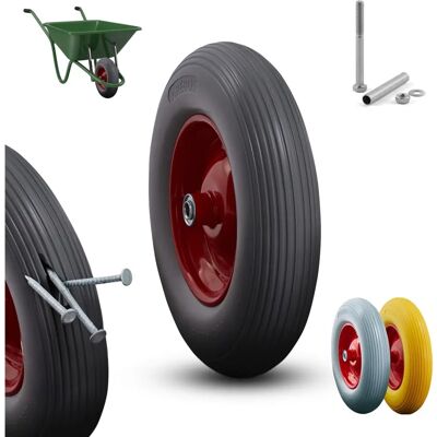 AREBOS Brand 390mm Solid Rubber Wheelbarrow Spare Tire AREBOS Brand 390mm Solid Rubber Wheelbarrow Spare Tire