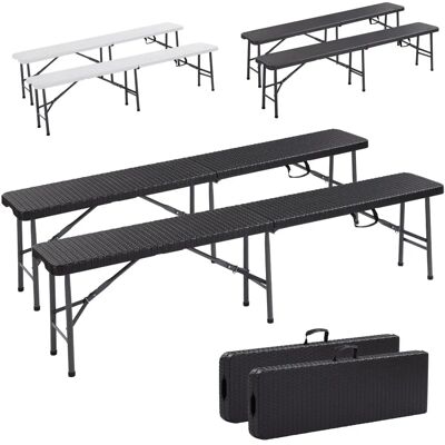 Arebos 2x Banco Plegable de Cerveza - Mesa de Jardín Arebos 2x Banco Plegable de Cerveza - Mesa de Jardín