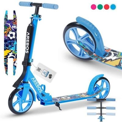 AREBOS - Kick Scooter - Bleu - Ville - Kick scooter - Publicité AREBOS - Kick Scooter - Bleu - Ville - Kick scooter - Publicité