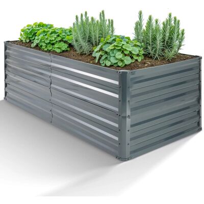 Arebos - 120x90x59 cm - Galvanized steel - Terrace - Raised garden bed Arebos - 120x90x59 cm - Galvanized steel - Terrace - Raised garden bed