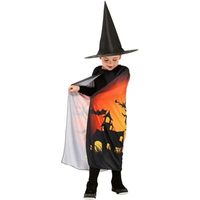 Buttinette - Cape et chapeau Halloween - schwarz/orange/gelb Buttinette - Cape et chapeau Halloween - schwarz/orange/gelb