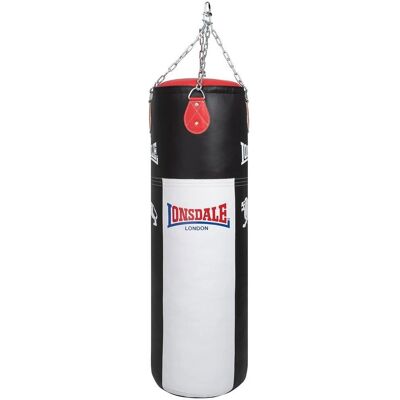 Sacco da boxe Fengate di Lonsdale - Pelle artificiale, 150cm, Nero/Bianco Sacco da boxe Fengate di Lonsdale - Pelle artificiale, 150cm, Nero/Bianco