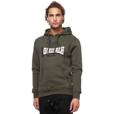 Lonsdale Thurning Hoodie Oliv/Schwarz/Weiß - Kapuzenpullover Lonsdale Thurning Hoodie Oliv/Schwarz/Weiß - Kapuzenpullover