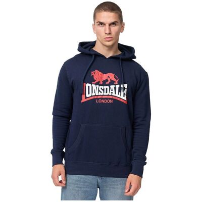 Lonsdale Thurning Navy/red/white Hoodie - Hættetrøje Lonsdale Thurning Navy/red/white Hoodie - Hættetrøje