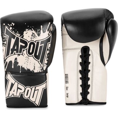 Guantoni da Boxe in Pelle Tapout - Nero/crema - 10 oz - Attrezzatura da boxe Guantoni da Boxe in Pelle Tapout - Nero/crema - 10 oz - Attrezzatura da boxe