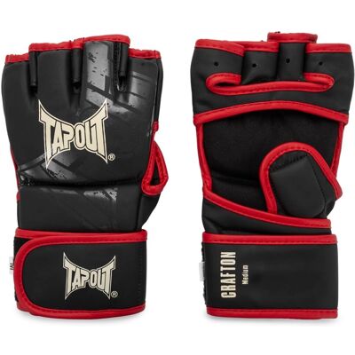Tapout Unisex - CRAFTON MMA Gloves - Black/Red/Ecru - M Tapout Unisex - CRAFTON MMA Gloves - Black/Red/Ecru - M