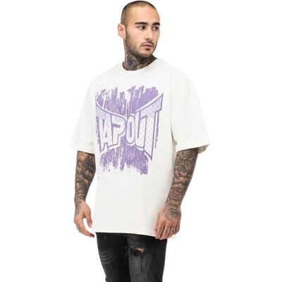 Tapout T-Shirt Uomo Oversized Bianco/Lilla - Abbigliamento Sportivo Tapout T-Shirt Uomo Oversized Bianco/Lilla - Abbigliamento Sportivo