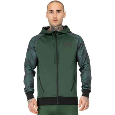 Tapout Men's Green/Black Training Hoodie - Track Jacket Tapout Men's Green/Black Training Hoodie - Track Jacket
