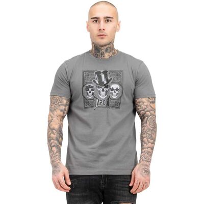 T-shirt homme Tapout Crâne Gris/Noir - T-Shirt - Publicité T-shirt homme Tapout Crâne Gris/Noir - T-Shirt - Publicité
