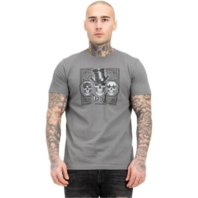 Tricou bărbați Tapout Craniu gri/negru - Tricou Tricou bărbați Tapout Craniu gri/negru - Tricou