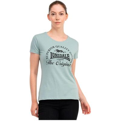 LONSDALE Damen-T-Shirt Schwarz/Mint - Sportlich & Bequem LONSDALE Damen-T-Shirt Schwarz/Mint - Sportlich & Bequem