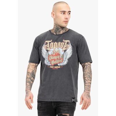 Tapout Men's washed grey XL T-Shirt - Casual Sportswear Tapout Men's washed grey XL T-Shirt - Casual Sportswear