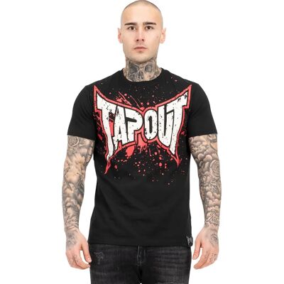 Tapout Men's Splashing Black/Red/Ecru T-Shirt - T-Shirt Tapout Men's Splashing Black/Red/Ecru T-Shirt - T-Shirt