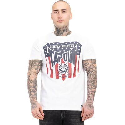 Tapout Tapericano Weiß/Dunkel Navy/Dunkel Rot T-Shirt - T-Shirt Tapout Tapericano Weiß/Dunkel Navy/Dunkel Rot T-Shirt - T-Shirt