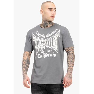 Tapout Men's Grey/White Haily BE T-Shirt - Casual MMA Fitness Tapout Men's Grey/White Haily BE T-Shirt - Casual MMA Fitness