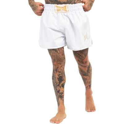 Shorts de Muay Thai Tapout - Blanc - Unisexe Shorts de Muay Thai Tapout - Blanc - Unisexe