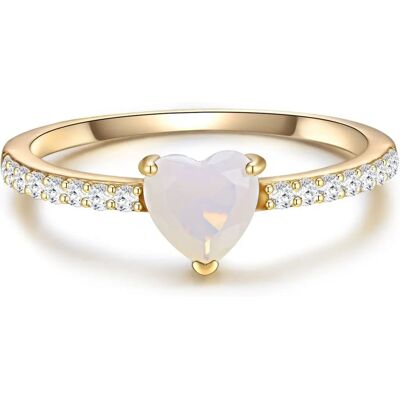 Glanzstücke München Ring - Månesten & Zirkonia - Sølv 925 Glanzstücke München Ring - Månesten & Zirkonia - Sølv 925