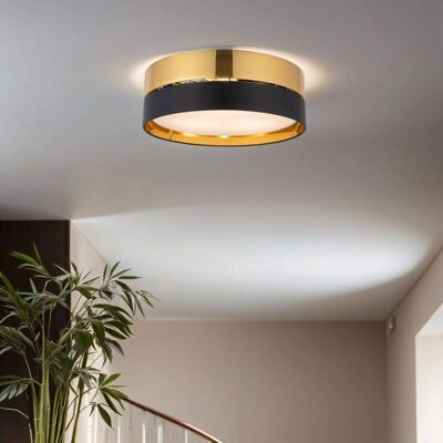 Licht-Erlebnisse Neske Deckenleuchte - Schwarz-Gold - Blendfrei, Verstellbar, EU Licht-Erlebnisse Neske Deckenleuchte - Schwarz-Gold - Blendfrei, Verstellbar, EU