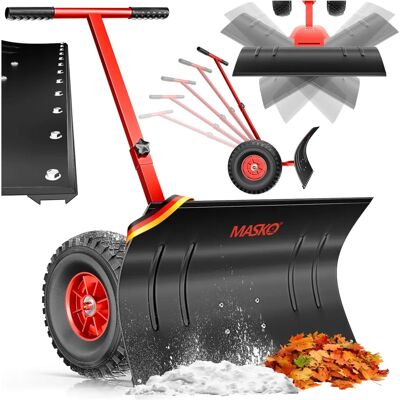 MASKO - SnowShovelWheels - 5-Position - RückenseBlade - Schneeschieber mit Rädern MASKO - SnowShovelWheels - 5-Position - RückenseBlade - Schneeschieber mit Rädern