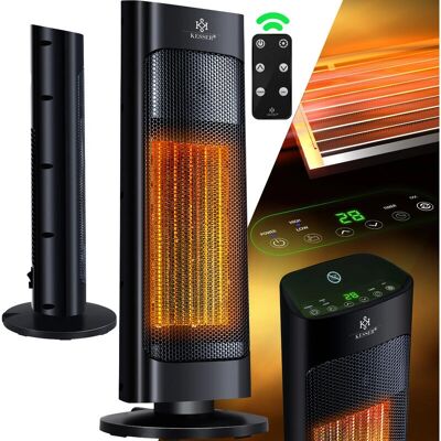 Calefactor torre infrarrojo KESSER - Portátil, Oscilante, 2000W - Ahorro de energía Calefactor torre infrarrojo KESSER - Portátil, Oscilante, 2000W - Ahorro de energía