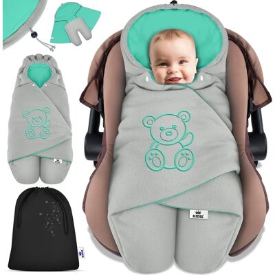 KIDIZ Baby-Wickeldecke Winter mit Kapuze - Babysitzbezug KIDIZ Baby-Wickeldecke Winter mit Kapuze - Babysitzbezug