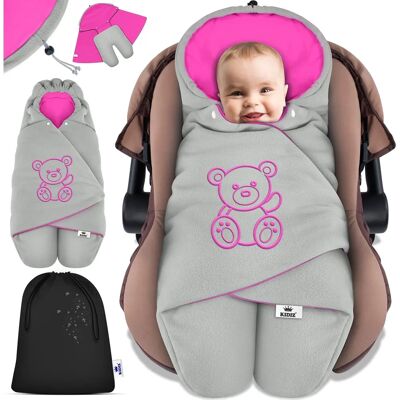 KIDIZ Winter Babyschmusstuch mit Kapuze & Tasche - Babydecke KIDIZ Winter Babyschmusstuch mit Kapuze & Tasche - Babydecke