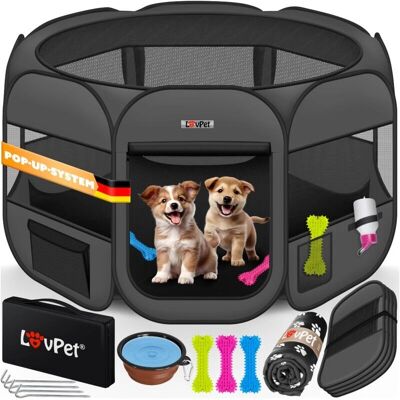LOVPET Corral para cachorros - Recinto plegable para animales pequeños - Cuenco para perros y gatos LOVPET Corral para cachorros - Recinto plegable para animales pequeños - Cuenco para perros y gatos