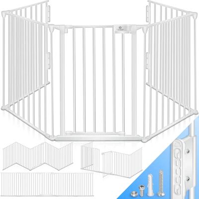 KESSER Puerta de seguridad para chimenea Barrera metálica - Seguridad para niños y mascotas KESSER Puerta de seguridad para chimenea Barrera metálica - Seguridad para niños y mascotas