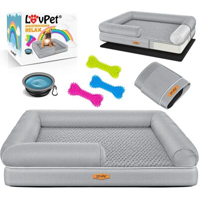 Cama ortopédica para perros LOVPET - Gris 91x71x25cm Cama ortopédica para perros LOVPET - Gris 91x71x25cm