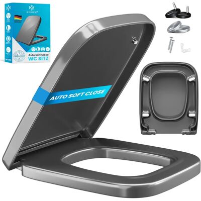 KESSER Toilettensitz mit Soft-Close-Mechanismus - Antibakteriell & Leicht zu installieren KESSER Toilettensitz mit Soft-Close-Mechanismus - Antibakteriell & Leicht zu installieren