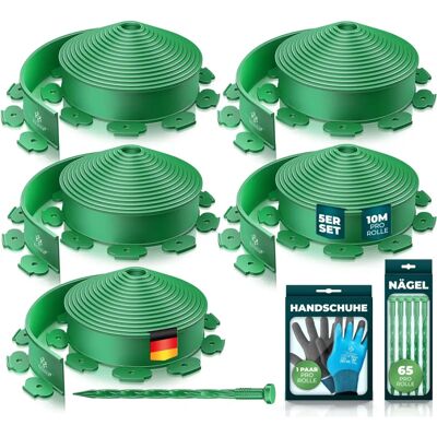 Bordo da giardino Kesser - Plastica flessibile, 50m, Verde Bordo da giardino Kesser - Plastica flessibile, 50m, Verde