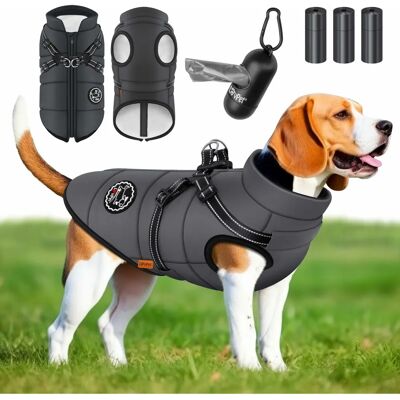Chaqueta para perro LovPet impermeable con capucha - Ajustable y con bolsas Chaqueta para perro LovPet impermeable con capucha - Ajustable y con bolsas