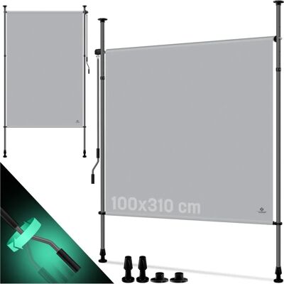 Kesser - Vertikale Jalousien - Extensibel und Opak - Grau 100x310cm Kesser - Vertikale Jalousien - Extensibel und Opak - Grau 100x310cm