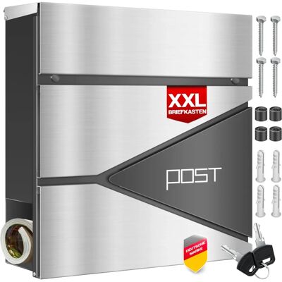 Buzón KESSER con compartimento para periódicos - Cerradura segura - Diseño moderno Buzón KESSER con compartimento para periódicos - Cerradura segura - Diseño moderno