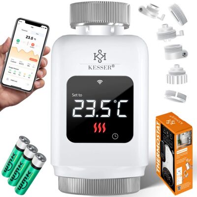 KESSER - Radiator Thermostat - WiFi - 6 válvulas - Thermostat KESSER - Radiator Thermostat - WiFi - 6 válvulas - Thermostat