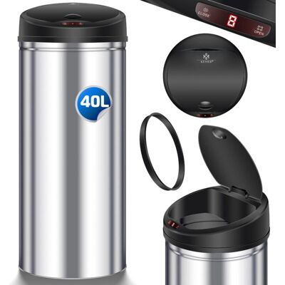 KESSER - Automatic Sensor - Acero inoxidable - 40 L - Papelera KESSER - Automatic Sensor - Acero inoxidable - 40 L - Papelera