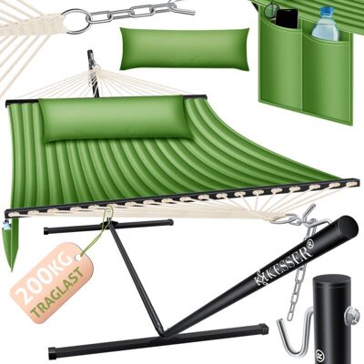 Amaca KESSER con Supporto - Superficie in cotone grande - Giardino o balcone Amaca KESSER con Supporto - Superficie in cotone grande - Giardino o balcone