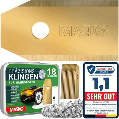 MASKO - MASKO-UNI-TI - Revêtement en titane - compatible Gardena - Lame de robot tondeuse - Publicité MASKO - MASKO-UNI-TI - Revêtement en titane - compatible Gardena - Lame de robot tondeuse - Publicité